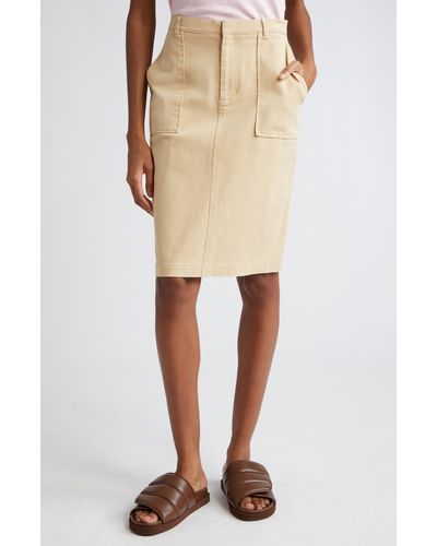 ATM Twill Pencil Skirt - Natural