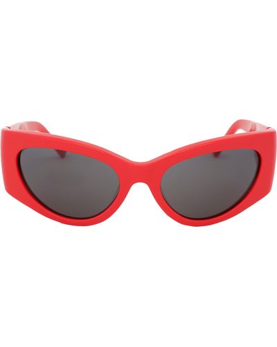 Grey Ant Bank 56mm Wraparound Sunglasses - Red
