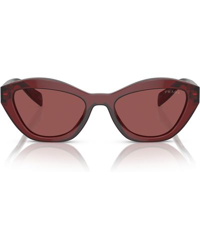 Prada 52mm Butterfly Sunglasses - Red