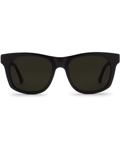 Electric Modena 52mm Polarized Rectangular Sunglasses - Black