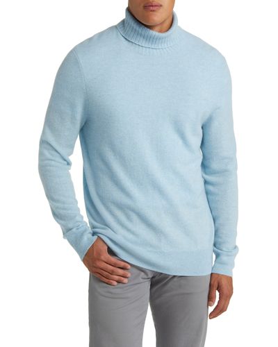 Nordstrom Cashmere Turtleneck Sweater - Blue