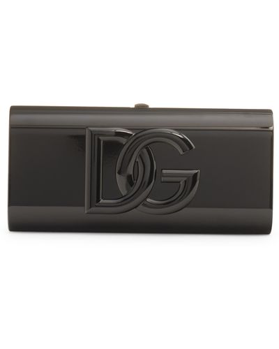 Dolce & Gabbana Dg Logo Box Clutch - Gray