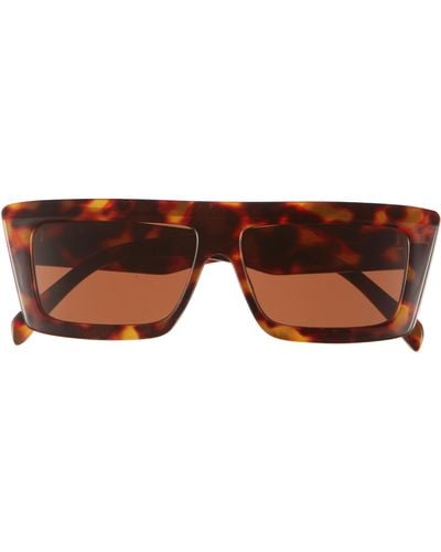 BP. Flat Top Square Sunglasses - Brown