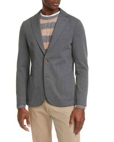 Eleventy Slim Fit Jersey Sport Coat - Gray