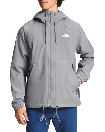 The North Face Antora Waterproof Hooded Rain Jacket - Gray