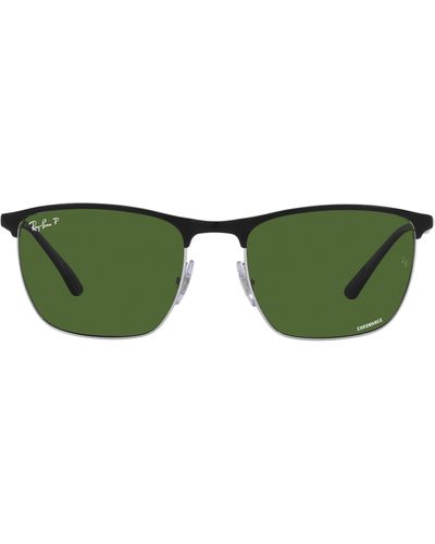 Ray-Ban 57mm Polarized Square Sunglasses - Green