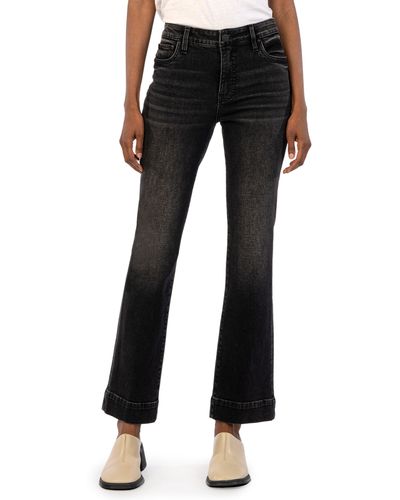 Kut From The Kloth Kelsey Fab Ab High Waist Flare Jeans - Black