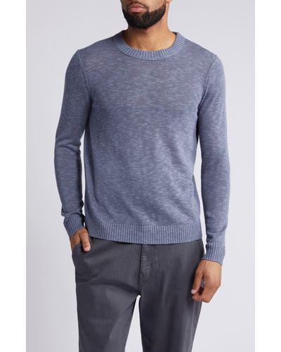 Treasure & Bond Linen & Cotton Crewneck Sweater - Blue
