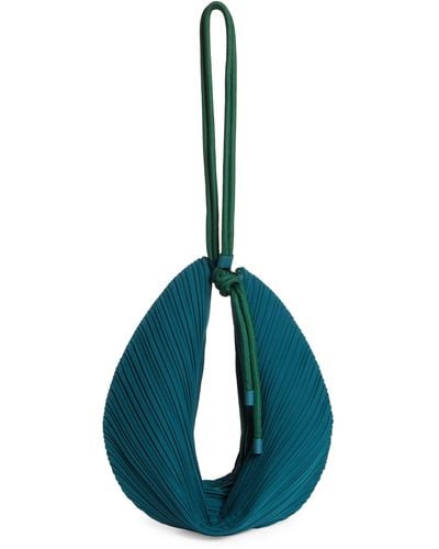 Pleats Please Issey Miyake Leaf Pleats Convertible Handbag - Blue