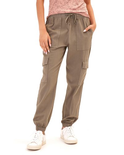 Threads For Thought Delilah Stretch Twill Cargo sweatpants - Natural