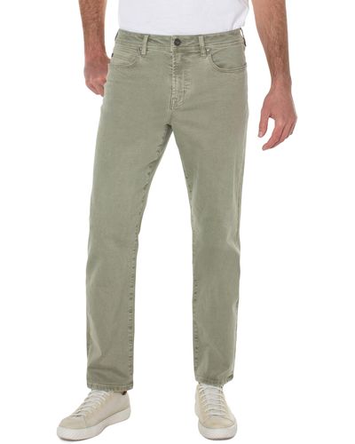 Liverpool Los Angeles Regent Relaxed Straight Leg Jeans - Green