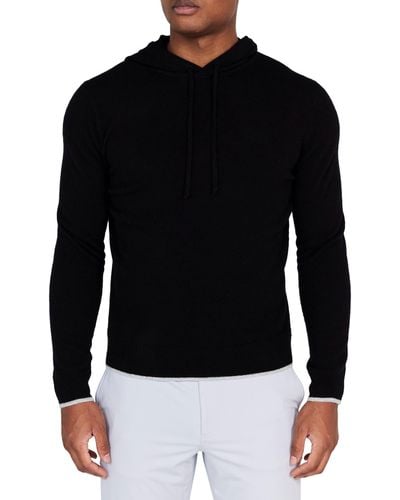 Redvanly Quincy Cashmere Golf Hoodie - Black