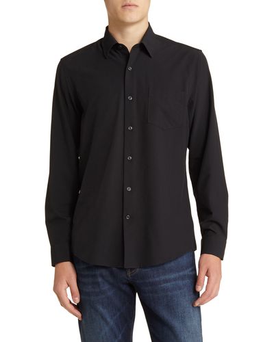 Nordstrom Solid Button-up Shirt - Black