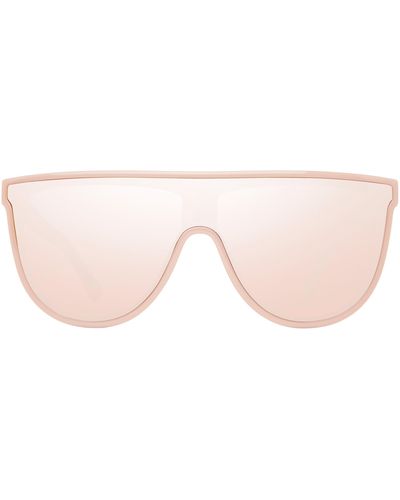 Kurt Geiger Regent 99mm Oversize Shield Sunglasses - Pink