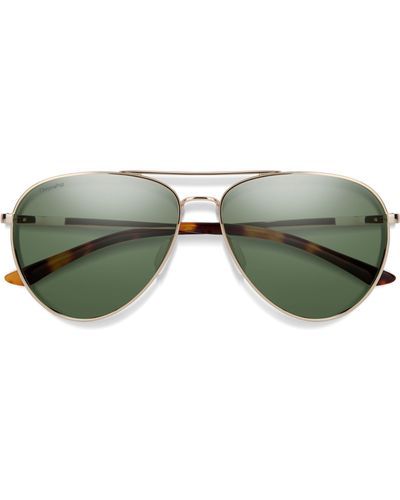 Smith Layback 60mm Chromapoptm Polarized Aviator Sunglasses - Green
