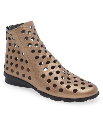 Arche Dato Perforated Bootie - Brown