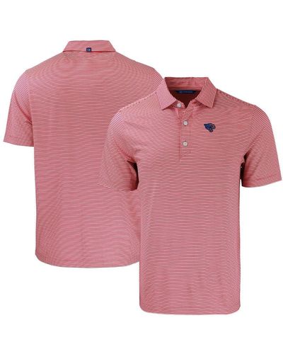 Cutter & Buck Jacksonville Jaguars Americana Forge Eco Double Stripe Stretch Recycled Polo At Nordstrom - Pink