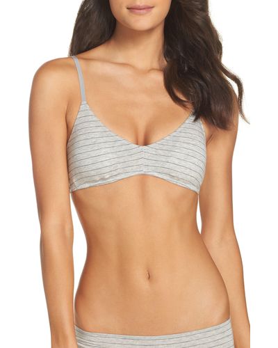 Madewell Cotton & Modal Bralette With Removable Pads - Brown
