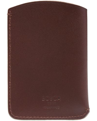Bosca Italo Envelope Leather Card Case - Brown