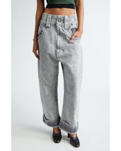 VAQUERA Baby Oversize Wide Leg Jeans - Gray