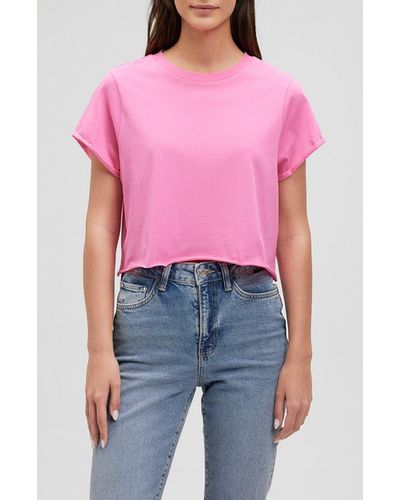 Mavi Crewneck Crop T-shirt - Pink
