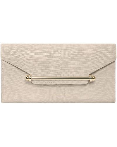 Strathberry Multrees Leather Chain Wallet - Natural
