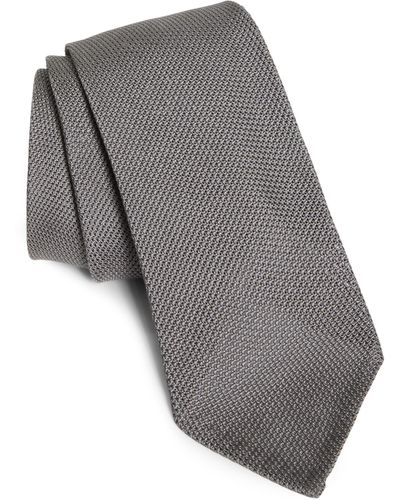 Thom Sweeney Silk Grenadine Tie - Gray