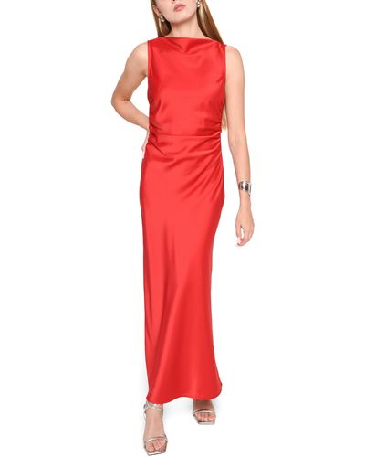Wayf X Jourdan Sloane Bella Satin Dress - Red