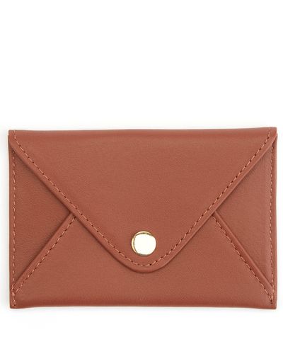 ROYCE New York Leather Envelope Card Holder - Brown