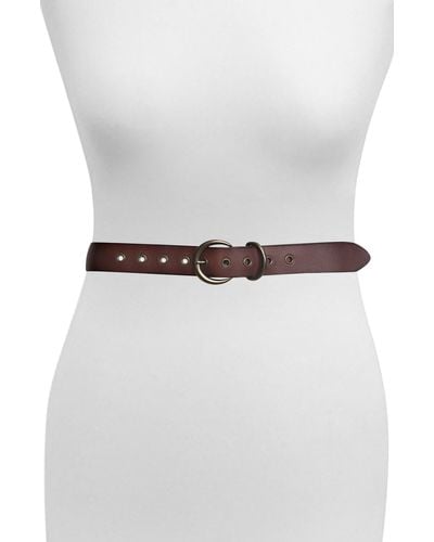 Frye Leather Belt - White