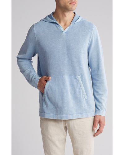 Tommy Bahama Saltwater Baja Pullover Hybrid Hoodie Sweater - Blue