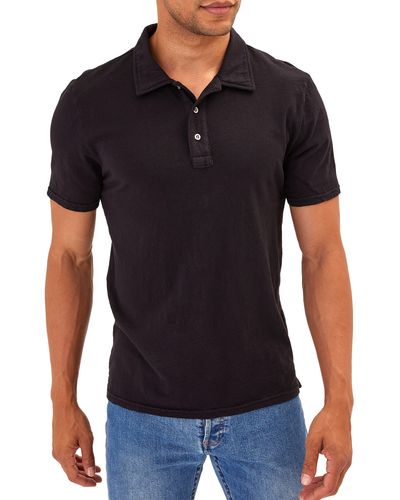 Threads For Thought Slub Jersey Polo - Black