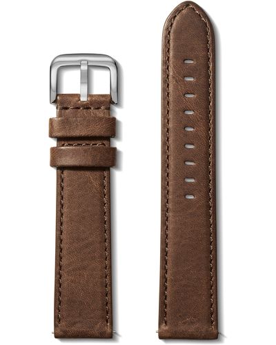 Shinola Grizzly Interchangeable Leather Watchband - Brown