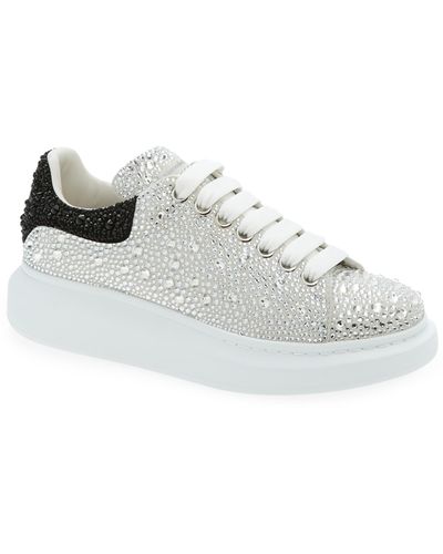 Alexander McQueen Crystal Overiszed Glitter Embellished Chunky Sneakers - Multicolor