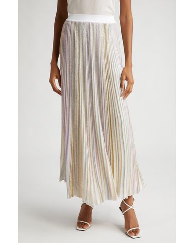 Missoni Sequin Stripe Maxi Skirt - Natural