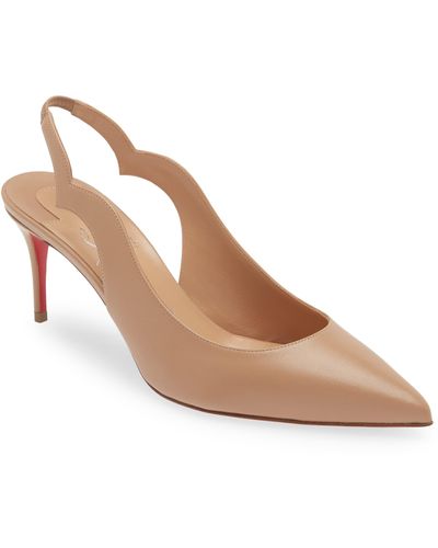 Christian Louboutin Hot Chick Pointed Toe Slingback Pump - Brown