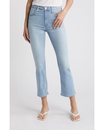 Citizens of Humanity Isola Mid Rise Crop Bootcut Jeans - Blue