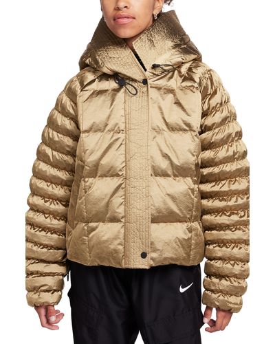 Nike Sportswear Therma-fit Shine Puffer Jacket - Natural