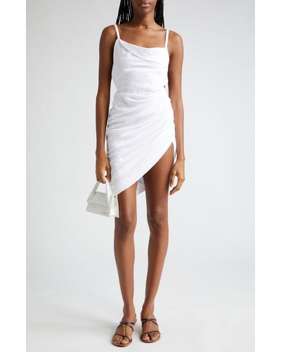 Jacquemus The Saudade Asymmetric Dress - White