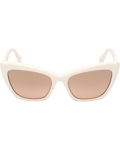 Max Mara 57mm Cat Eye Sunglasses - Natural