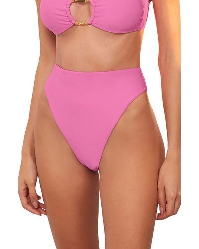ViX Bella Hot High Waist Bikini Bottoms - Pink