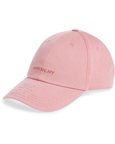 Givenchy Debossed Logo Adjustable Baseball Cap - Pink
