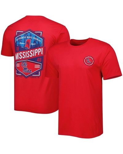 Great State Clothing Ole Miss Rebels Double Diamond Crest T-shirt At Nordstrom - Red