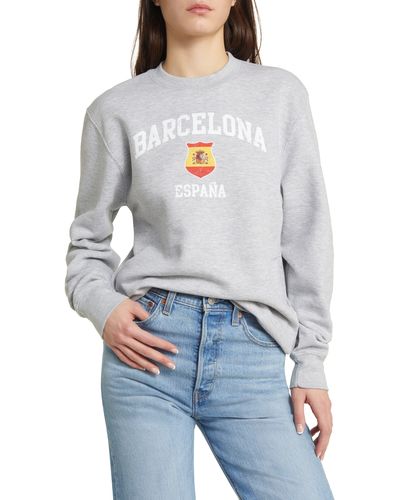 GOLDEN HOUR Barcelona Graphic Sweatshirt - White
