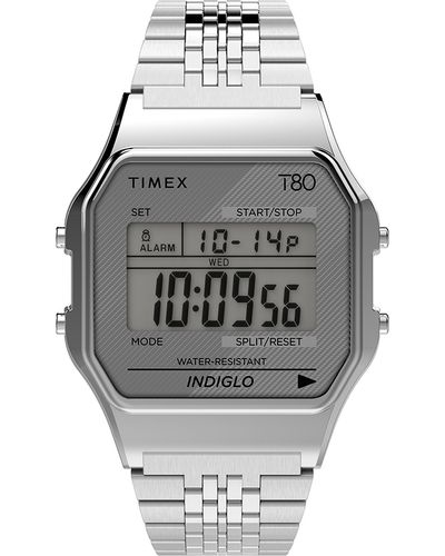 Timex T80 Digital Bracelet Watch - Gray