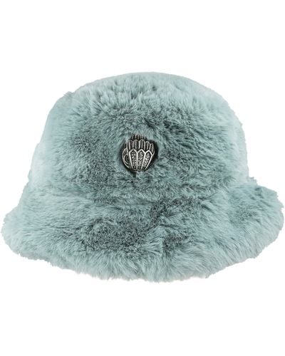 Kurt Geiger Faux Fur Bucket Hat - Blue