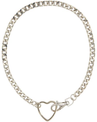 petit moments Jena Heart Pendant Curb Chain Necklace - Metallic