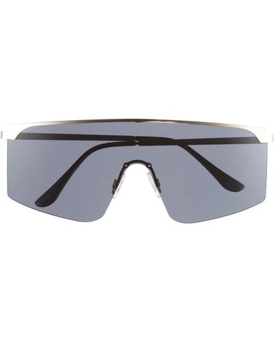 BP. 59mm Flat Top Rimless Shield Sunglasses - Blue