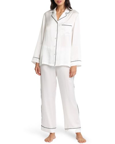 Papinelle Silk Pajamas - White
