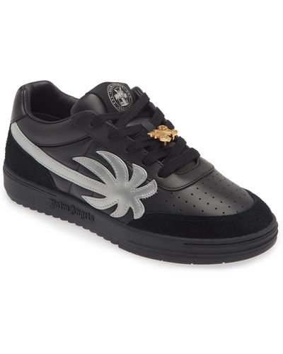 Palm Angels Palm Beach College Low Top Sneaker - Black